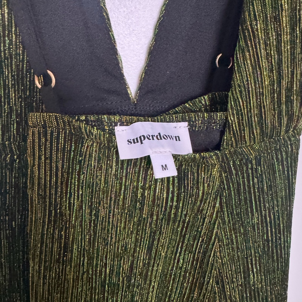 superdown green maxi dress with high slit - Picture 5 of 5